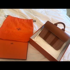 Hermes Valparaiso Canvas/Leather Purse